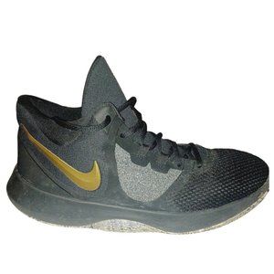 Nike Air Precision 2 Mens Basketball Shoes (12, Blk MTLC Gold Wht)